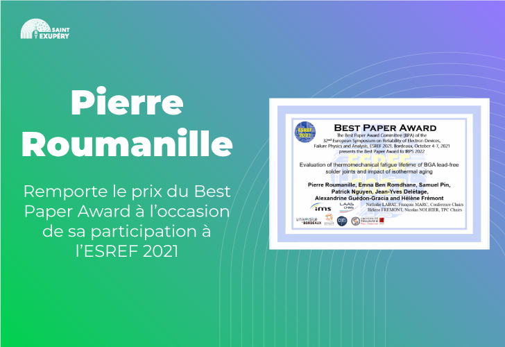 Pierre Roumanille remporte le prix du Best Paper Award à l’occasion de sa participation à l’ESREF 2021