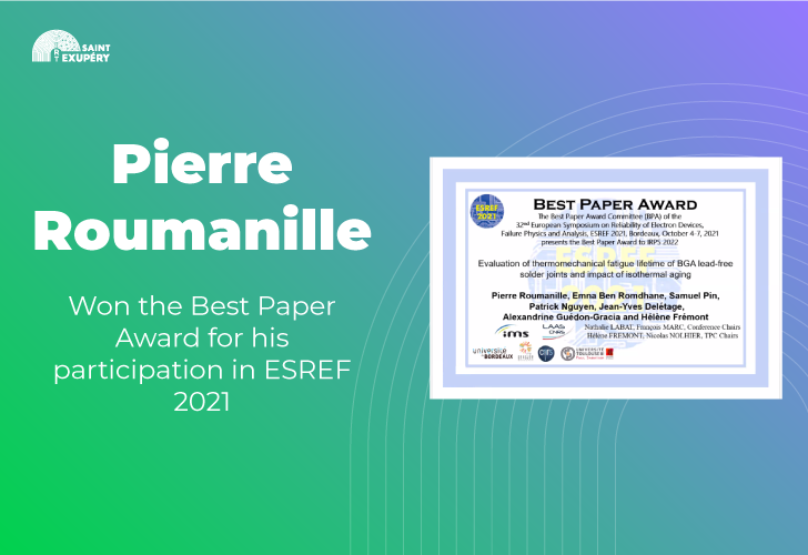 Pierre Roumanille won the Best Paper Award for his participation in ESREF 2021