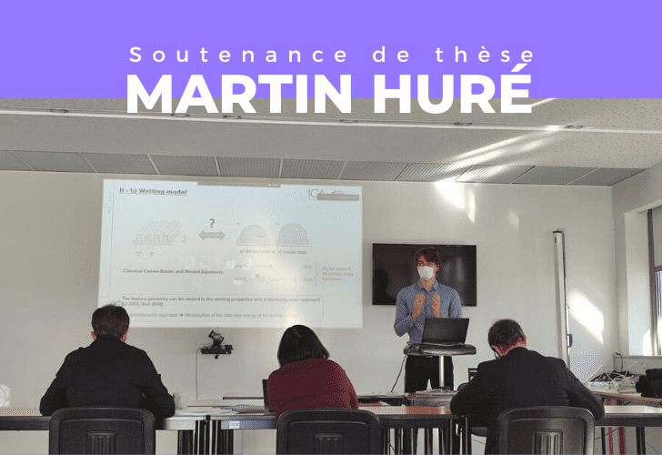 Martin Huré a soutenu sa thèse sur le développement de surfaces anti-givres.