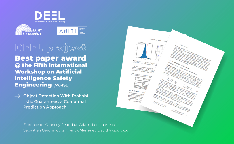 DEEL team wins the Best paper award at the international workshop WAISE 2022.